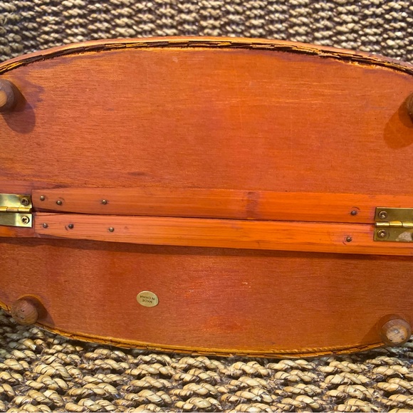 Vintage Bamboo Purse with Woven Design - Picture 4 of 4